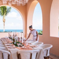 Excellence Riviera Cancun wedding dinner setup