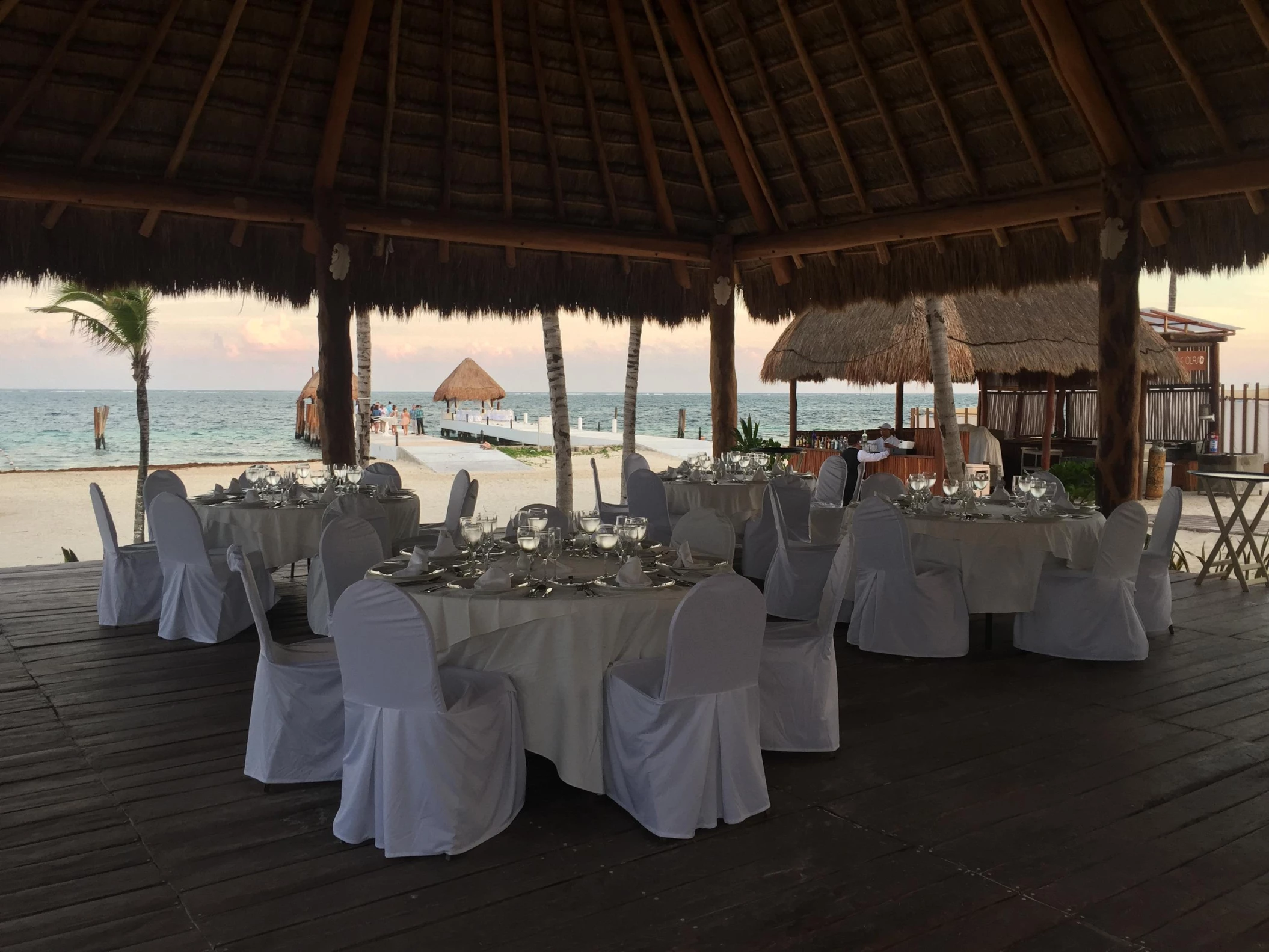 Dinner reception in las olas venue at Excellence riviera cancun