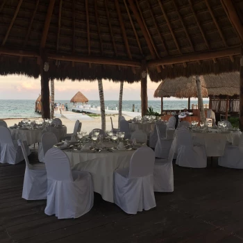 Dinner reception in las olas venue at Excellence riviera cancun