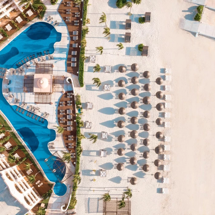 excellence riviera cancun aerial view