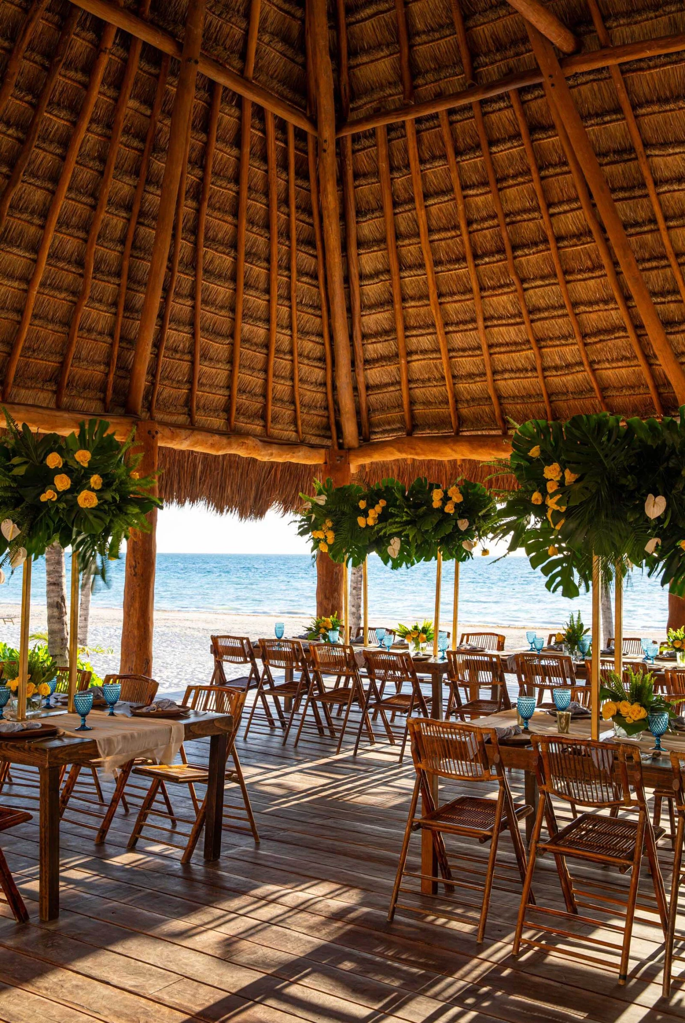 Excellence Riviera Cancun palapa wedding reception area