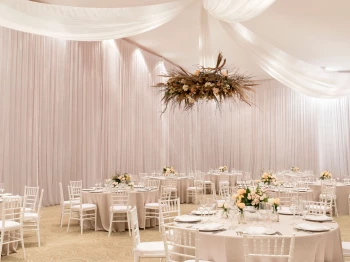 Finest Playa Mujeres wedding ballroom for reception indoors