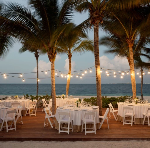 Finest Playa Mujeres deck and beach venue for weddings