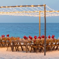 Dinner reception in beach venue at Finest Playa Mujeres