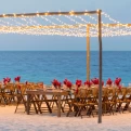 Dinner reception in beach venue at Finest Playa Mujeres