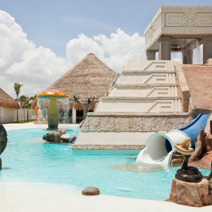 Finest Playa Mujeres waterpark with slides and play area