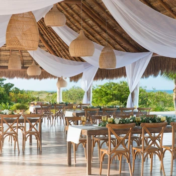 Dinner reception in Palapa venue at Finest Playa Mujeres