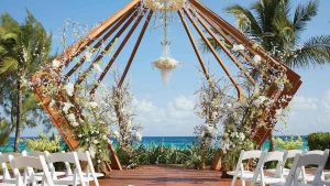 The Fives Beach Hotel & Residences beachfront gazebo wedding venue