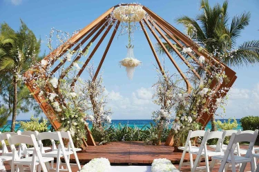 The Fives Beach Hotel & Residences beachfront gazebo wedding venue