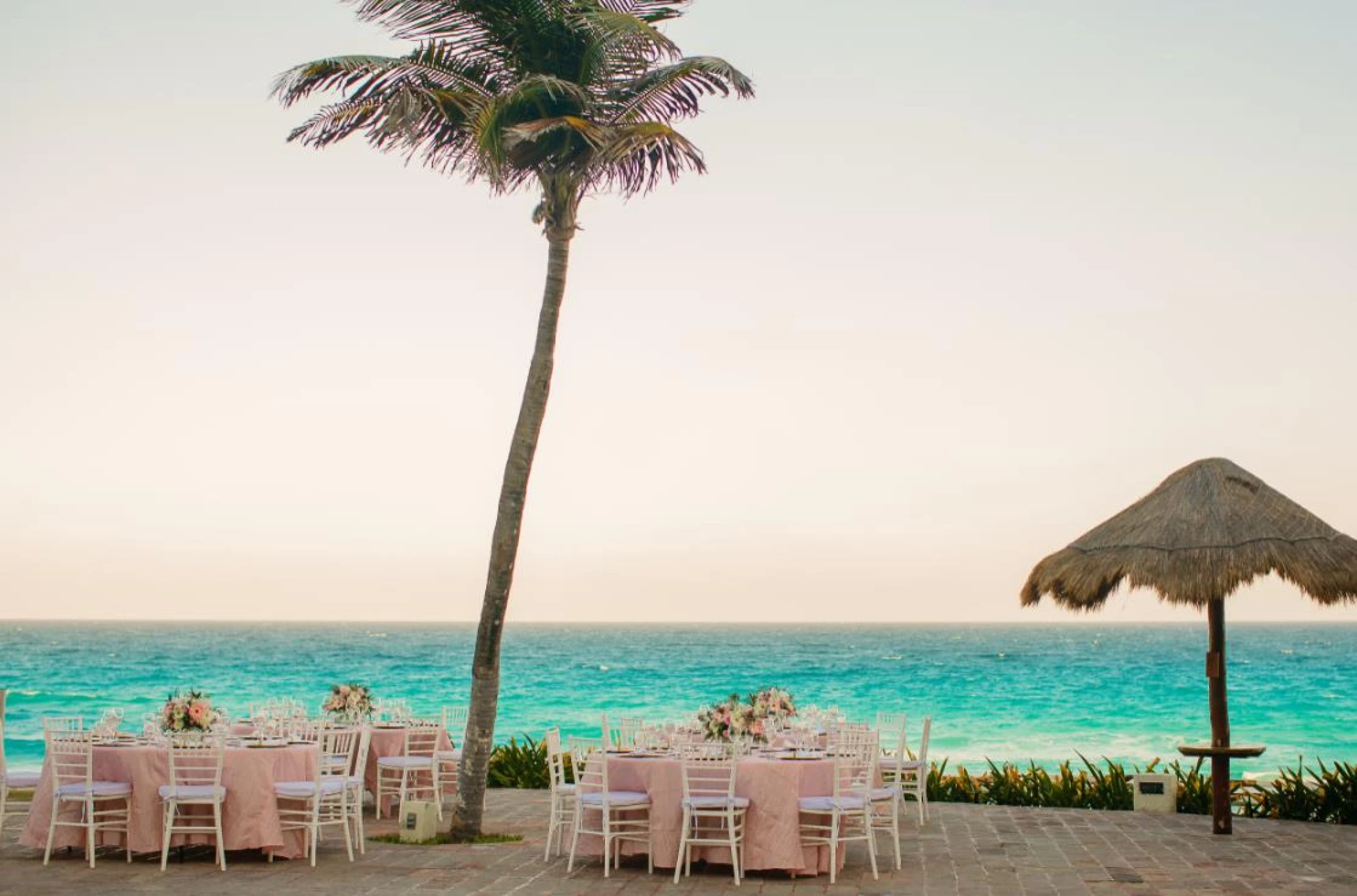 Dinner reception on the fuego terrace at Paradisus Cancun