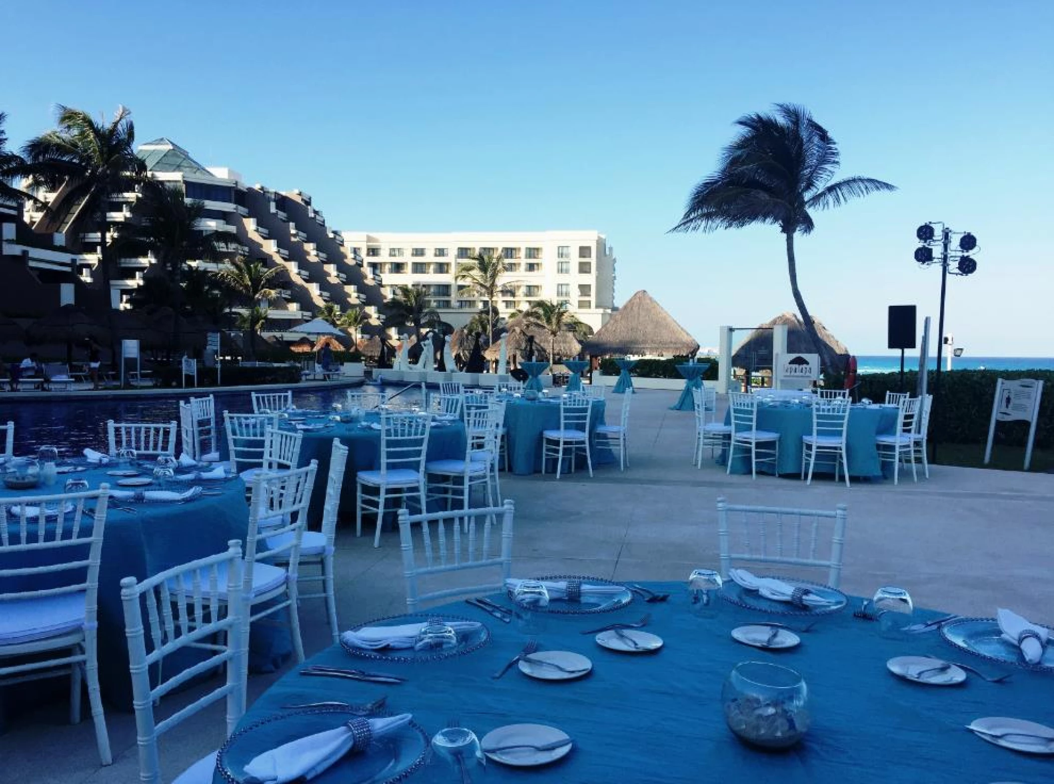 Dinner reception on the fuego terrace at Paradisus Cancun