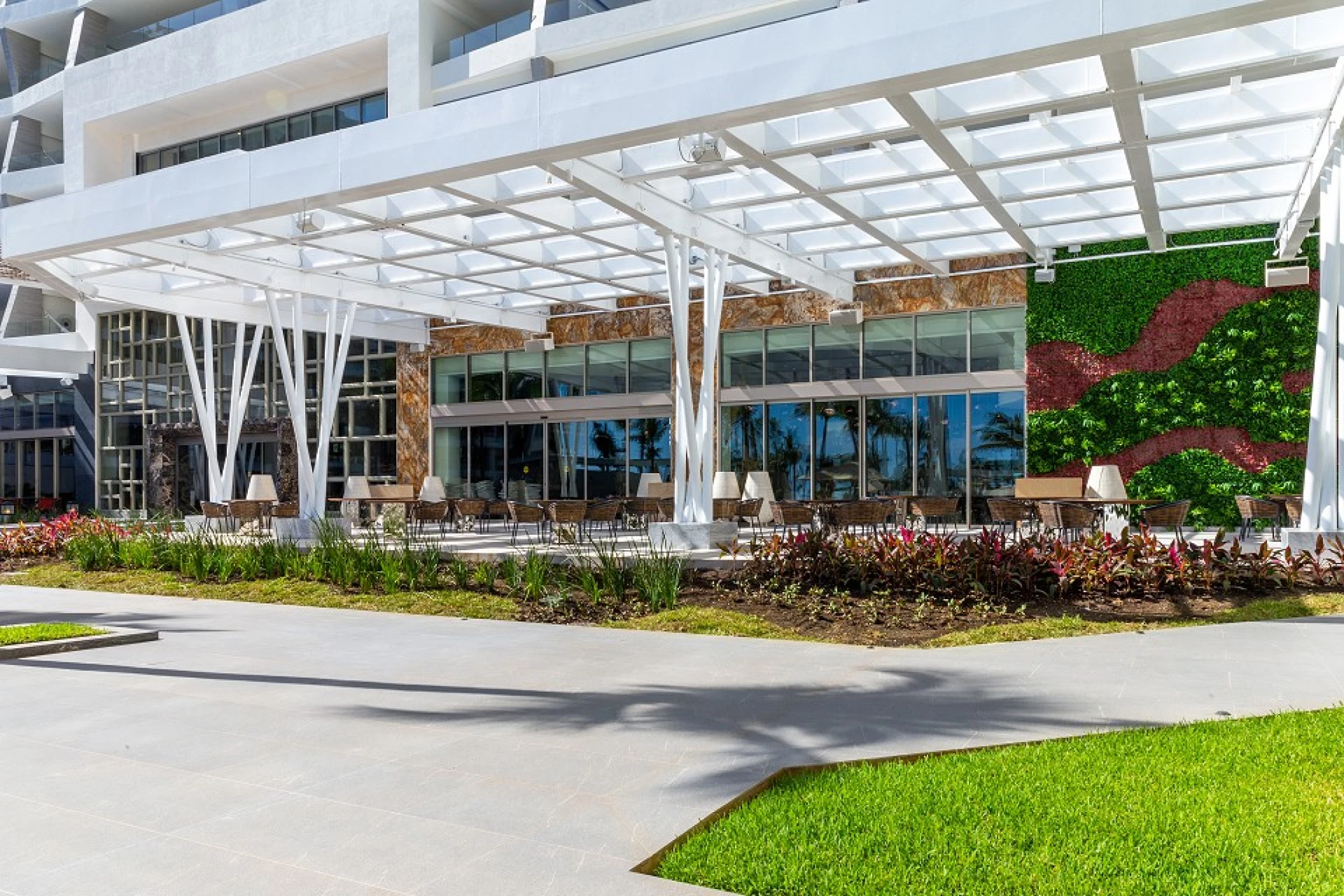 Bocado restaurant terrace at Garza blanca Resort and Spa