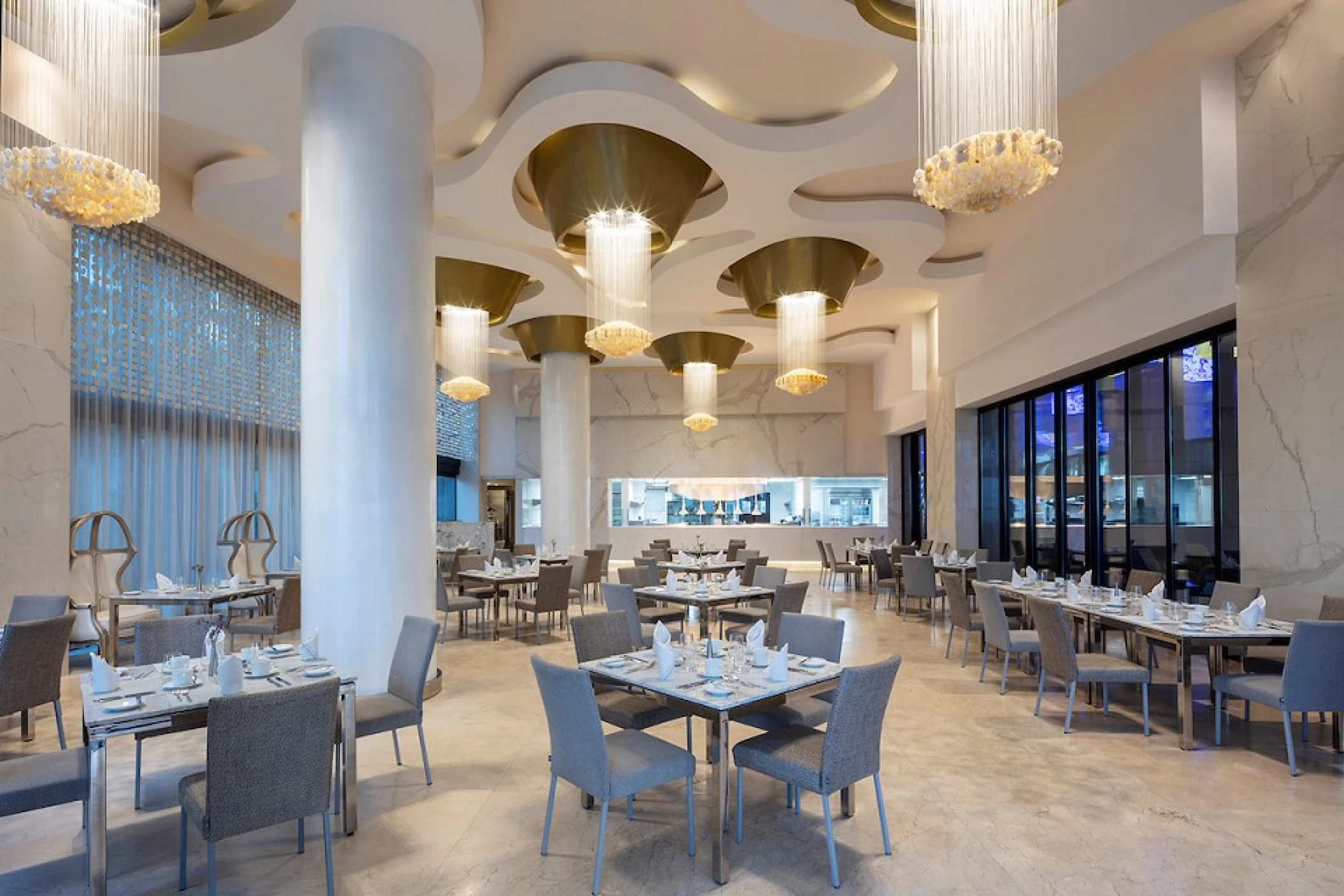 Blanca blue restaurant at Garza Blanca Resort & Spa Los Cabos