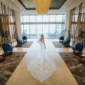 Bride at the lobby at Garza Blanca Resort & Spa Los Cabos