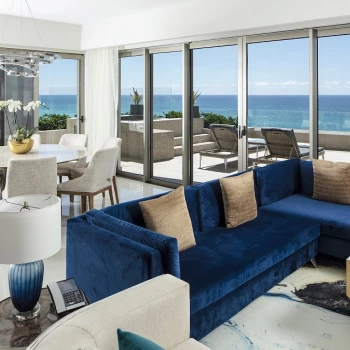 Living room suite at Garza Blanca Resort & Spa Los Cabos