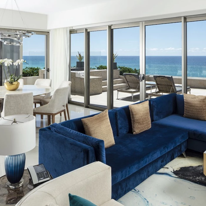 Living room suite at Garza Blanca Resort & Spa Los Cabos