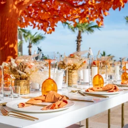 decor on the orange tree at Garza Blanca Resort & Spa Los Cabos