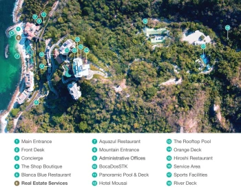 Resort map of Garza Blanca Resort & Spa
