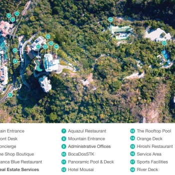 Resort map of Garza Blanca Resort & Spa