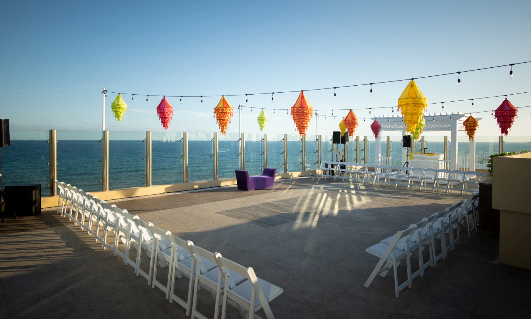 Generations Riviera Maya resort pier deck wedding reception area