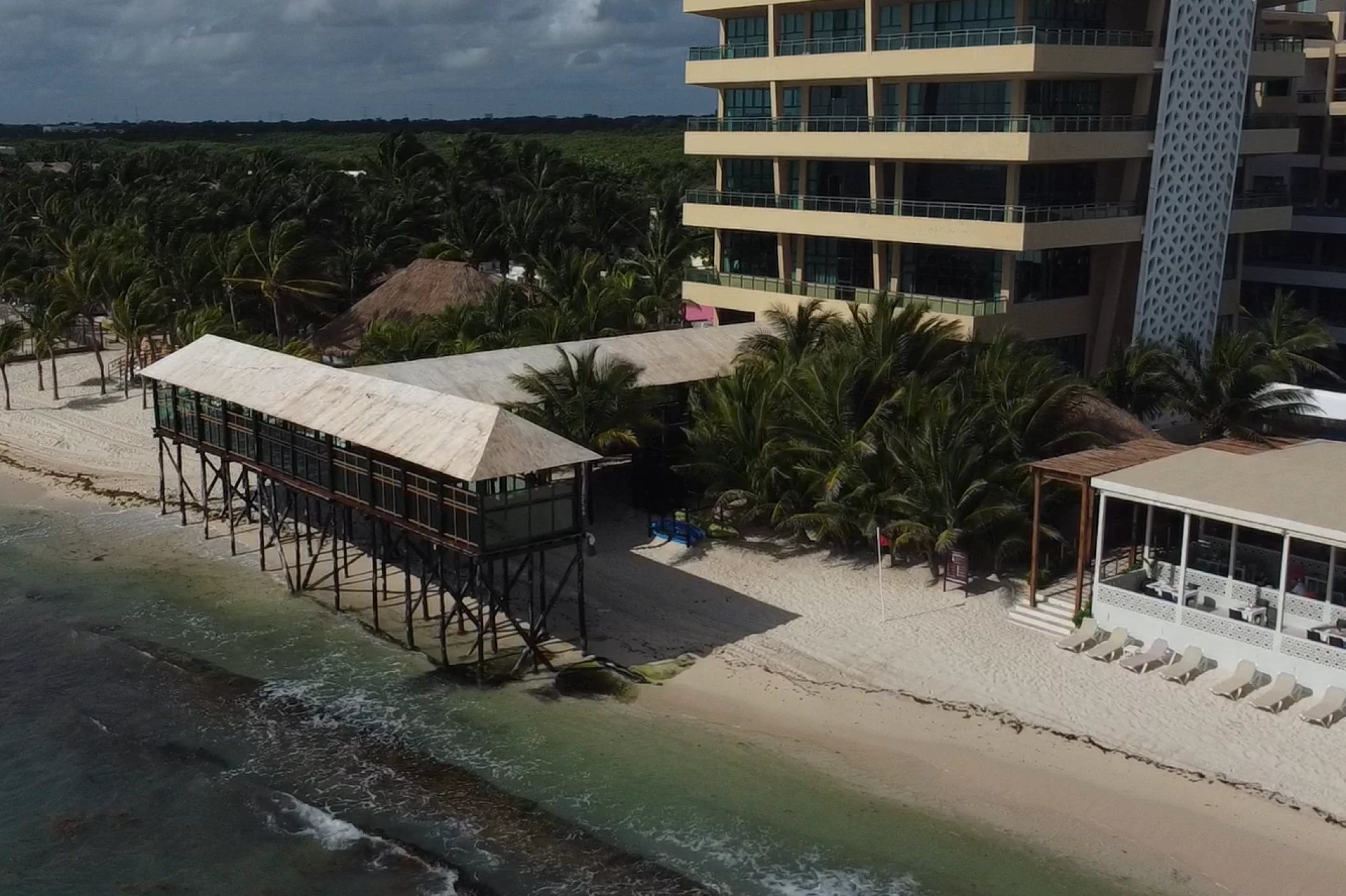 Generations Riviera Maya resort pier deck wedding reception area