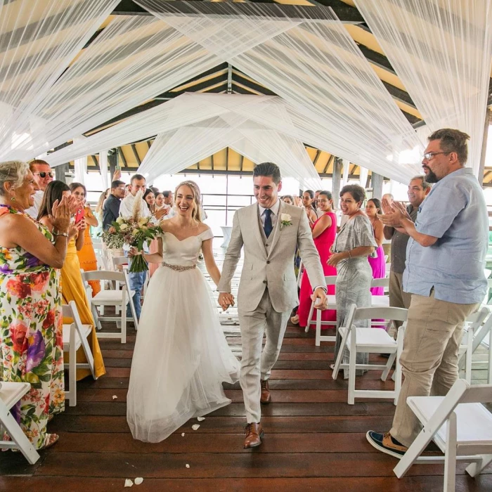 Generations Riviera Maya resort pier deck wedding reception area