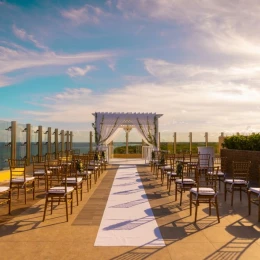 Generations Riviera Maya resort pier deck wedding reception area