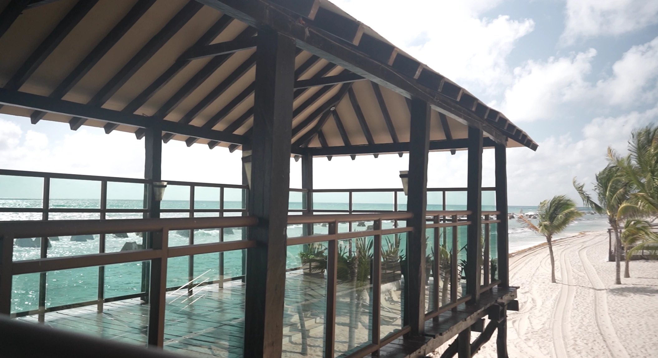 Generations Riviera Maya resort pier deck wedding reception area