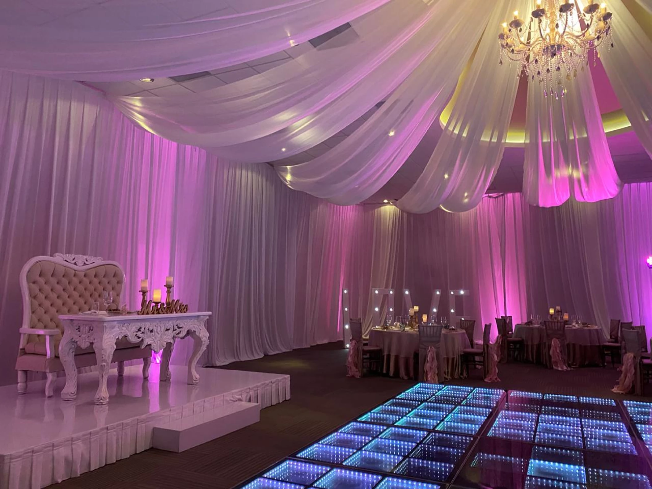 Dinner reception in Ballroom GRM Venue at Generations Riviera Maya Resort