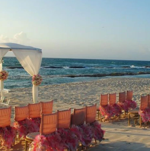 Ceremony in beach gazebo at Generations Riviera Maya resort