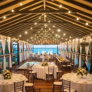 Generations Riviera Maya resort pier deck wedding reception area