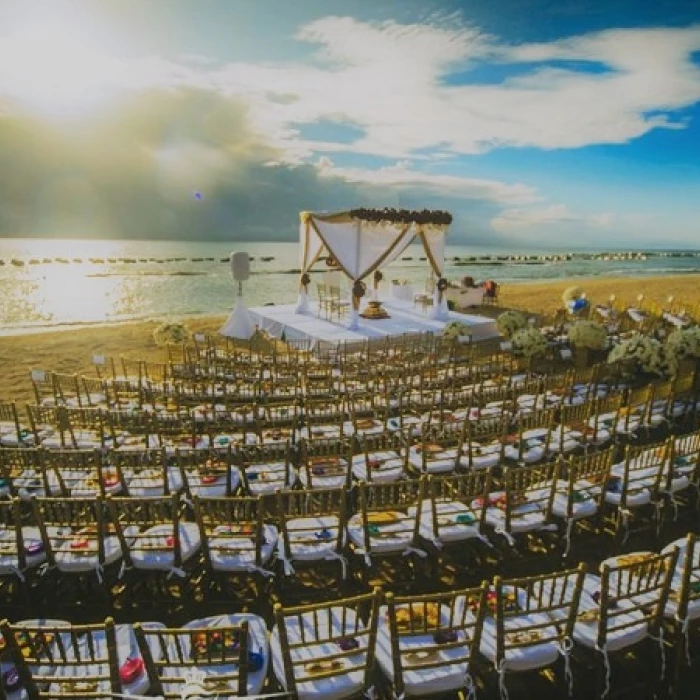 Ceremony in beach gazebo at Generations Riviera Maya resort