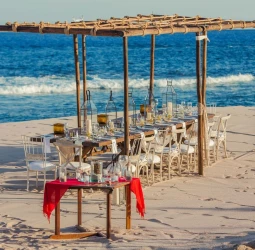 Intimate dinner on the beach wedding venue at Grand Fiesta Americana Los Cabos All inclusive Golf and Spa