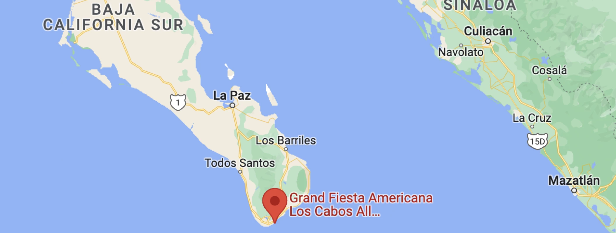 Google maps of the grand fiesta americana los cabos all inclusive golf and spa