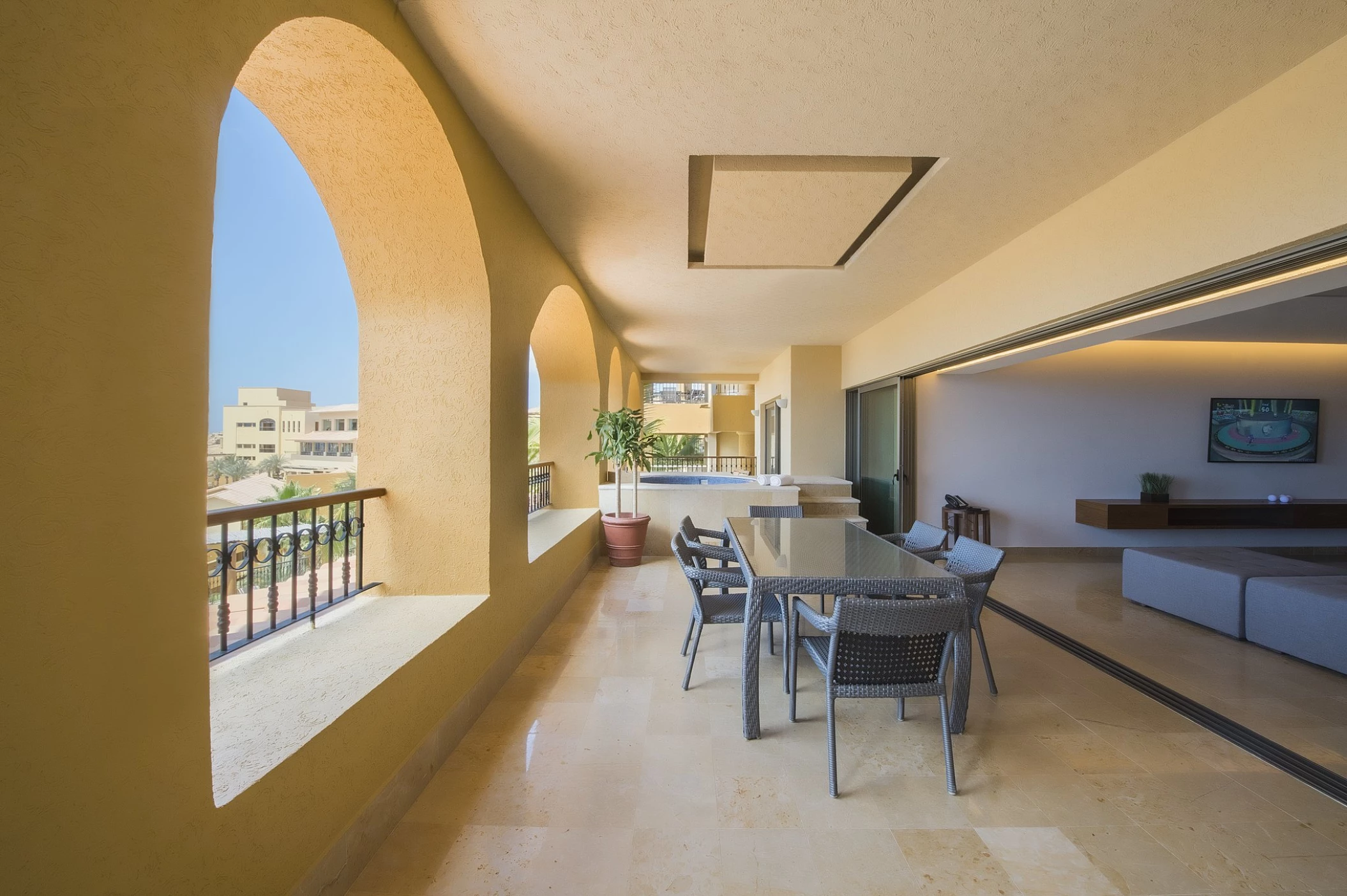 Master suite balcony at Grand Fiesta Americana Los Cabos All inclusive Golf and Spa