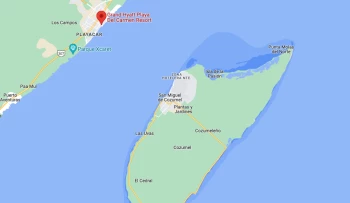 Google maps of Grand Hyatt Playa del Carmen