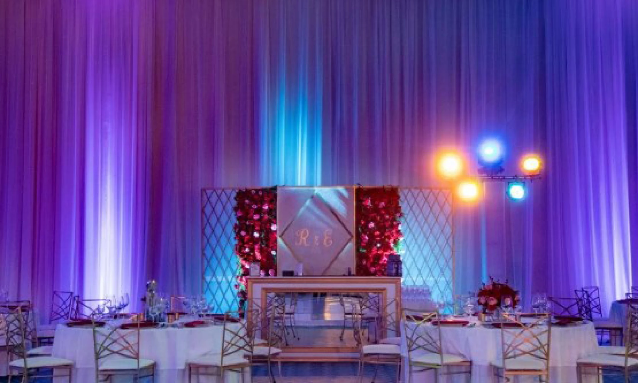 Wedding reception on the ballroom at Grand Palladium Costa Mujeres