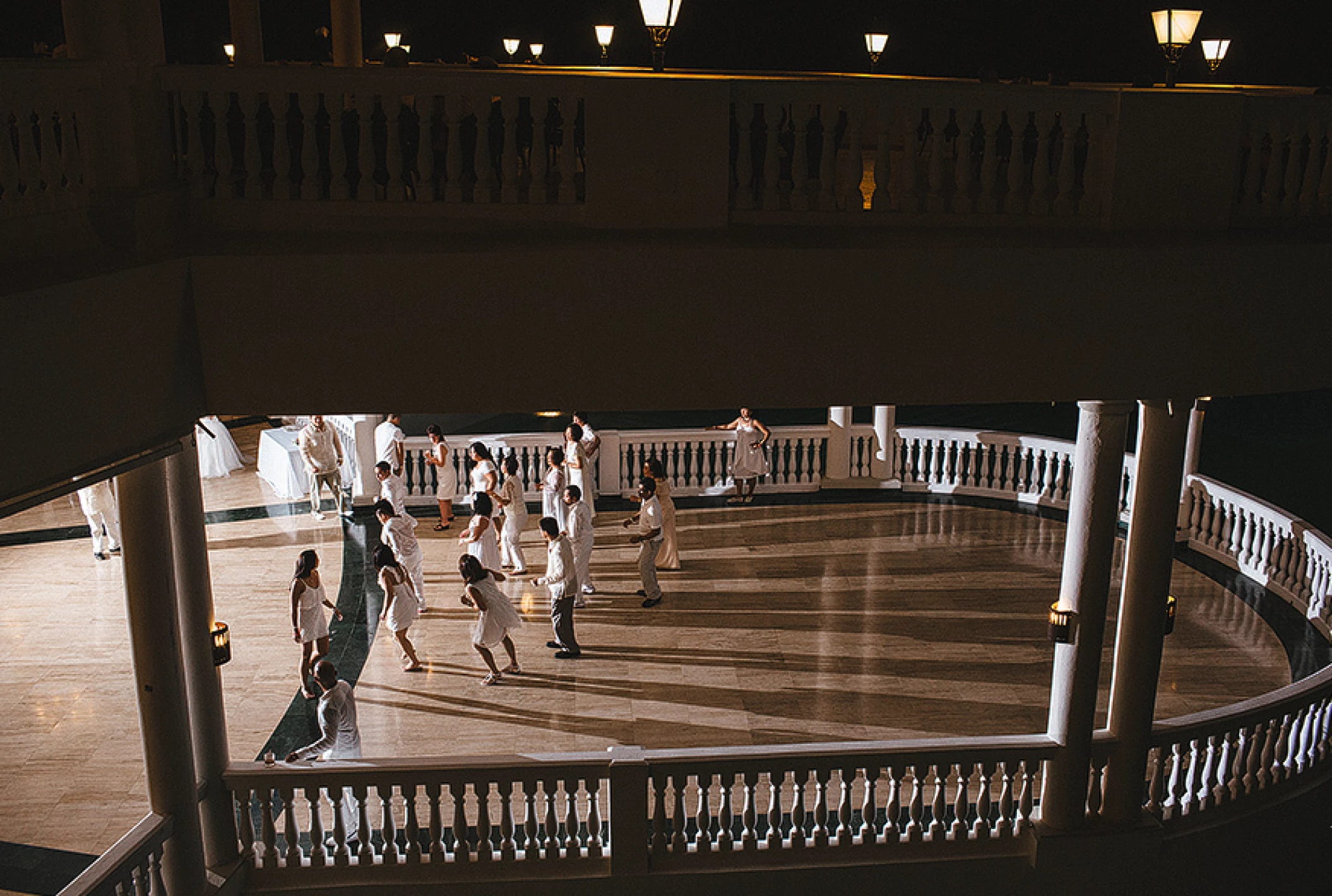 Dinner reception in the infinity saloon bar at grand palladium jamaica