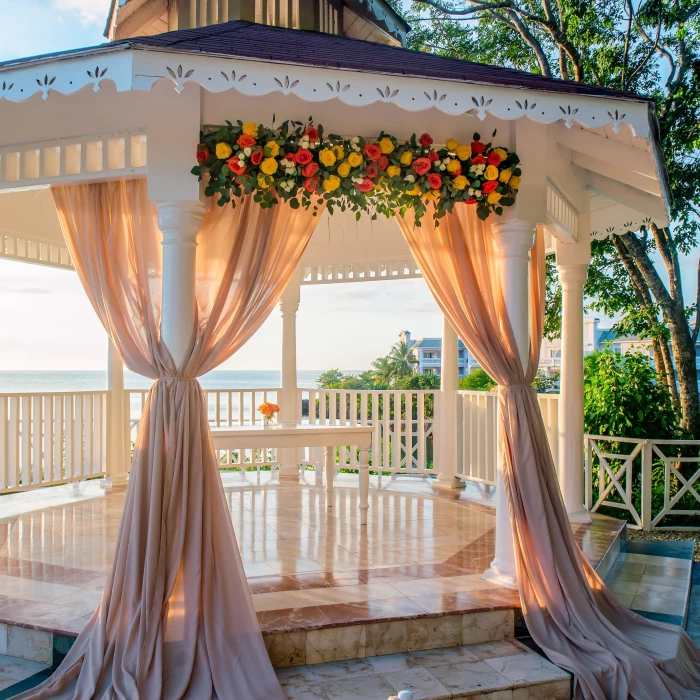 wedding ceremony in the gazebo at Grand Palladium Jamaica