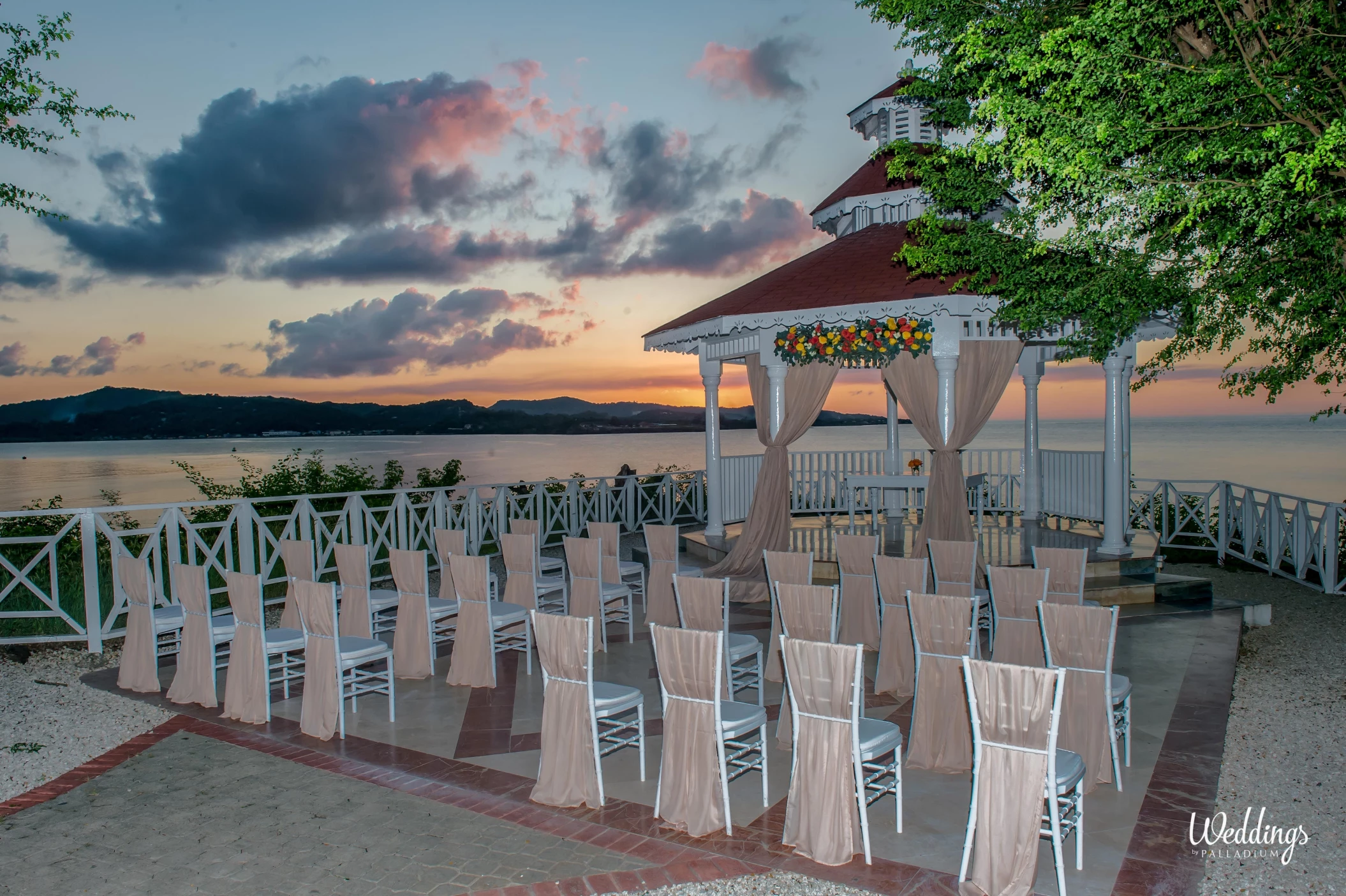 wedding ceremony in the gazebo at Grand Palladium Jamaica