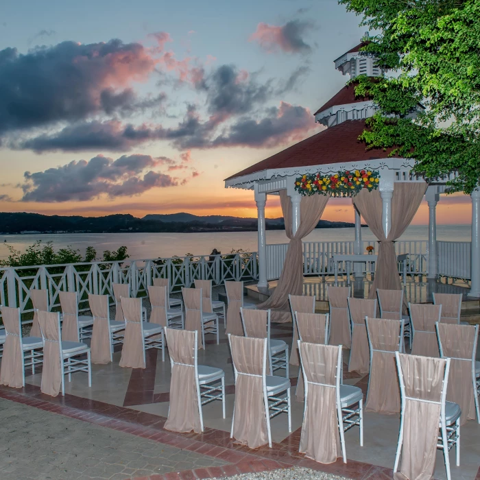 wedding ceremony in the gazebo at Grand Palladium Jamaica