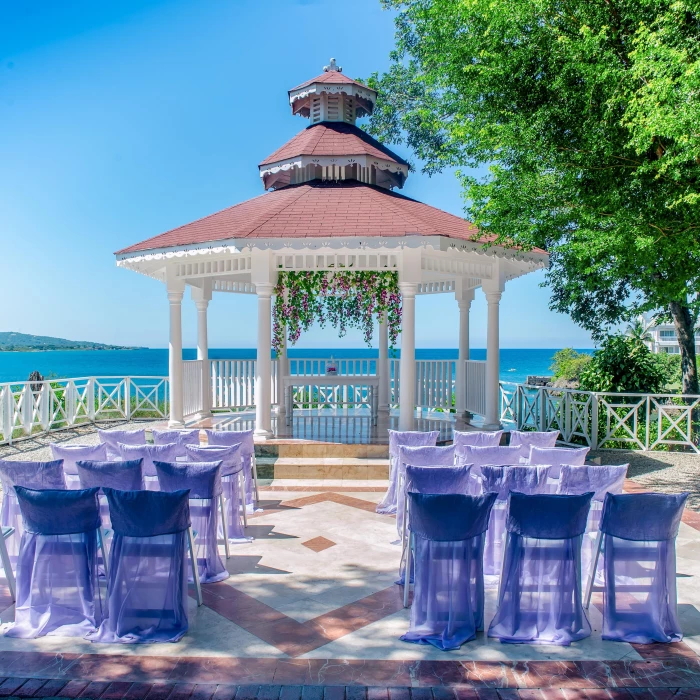 wedding ceremony in the gazebo at Grand Palladium Jamaica