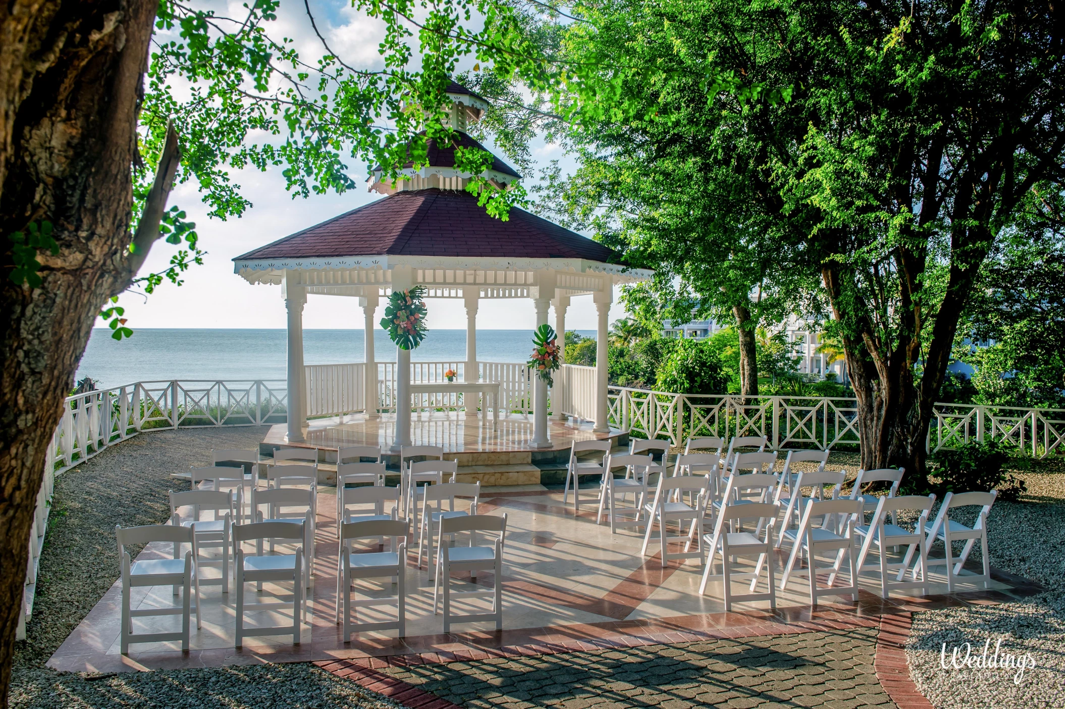 wedding ceremony in the gazebo at Grand Palladium Jamaica