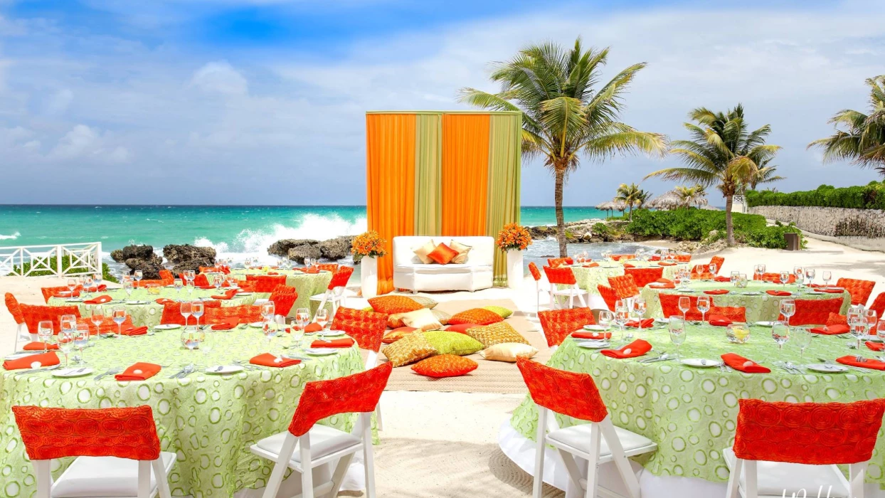 Reception on the beach at grand palladium lady hamilton