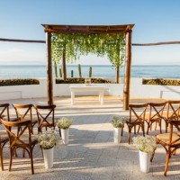 Ceremony decor on Bougainvillea terrace at Grand Palladium Vallarta Resort and Spa