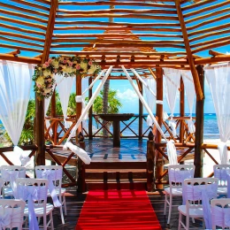 Grand Riviera Princess inside beach wedding gazebo venue