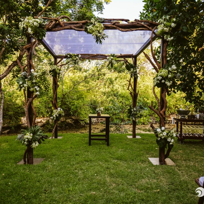 Ceremony in Chaka Garden venue at Grand Velas