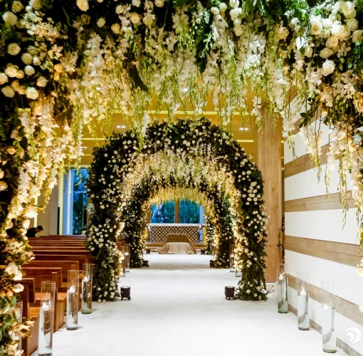 Catholic ceremony in Virgen de Guadalupe Chapel at Grand Velas