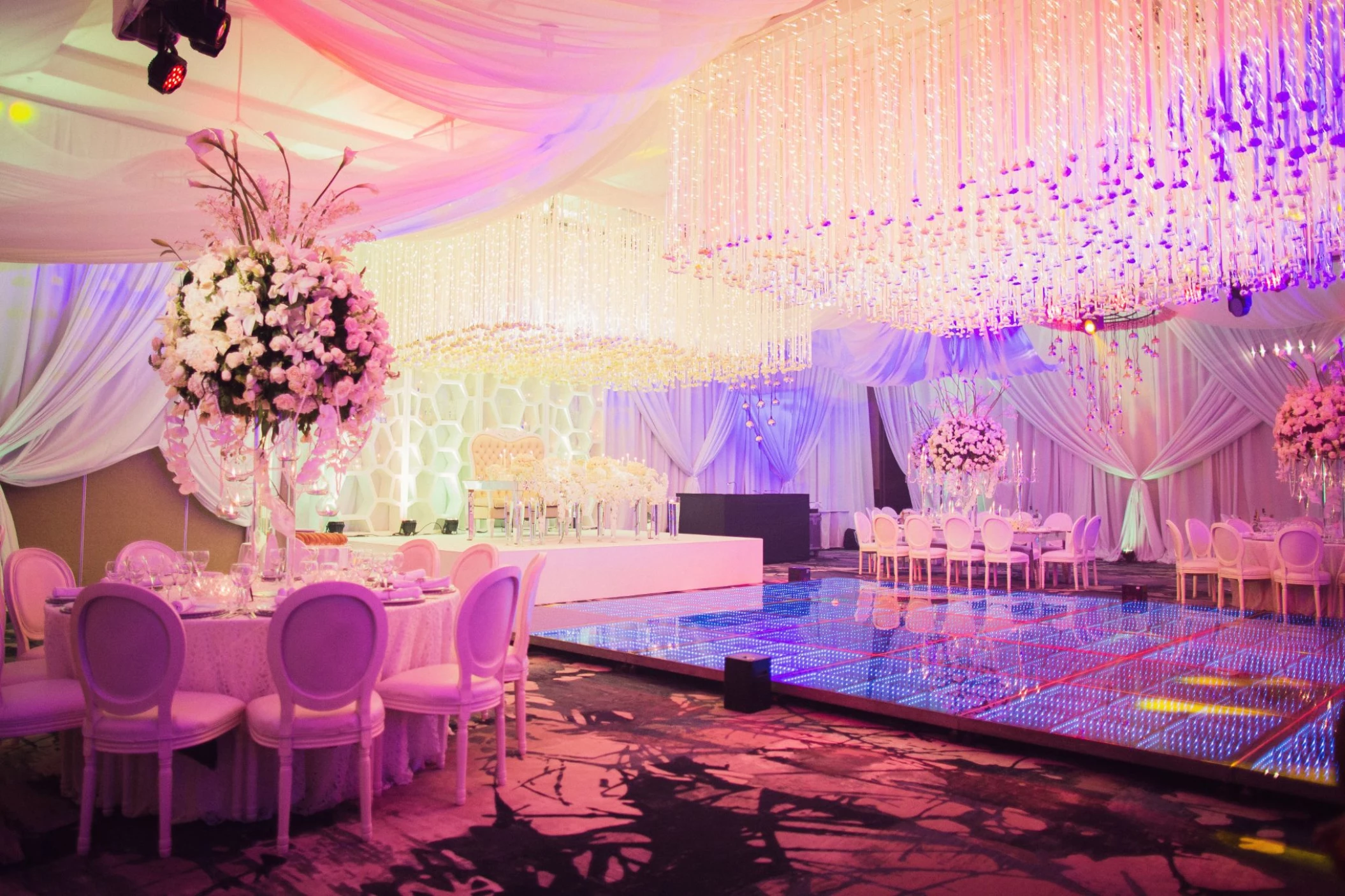 Dinner reception in Convention Center at Grand Velas