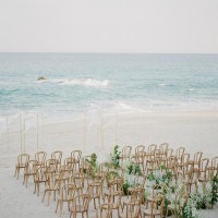 Ceremony decor on the azul beach at grand velas los cabos